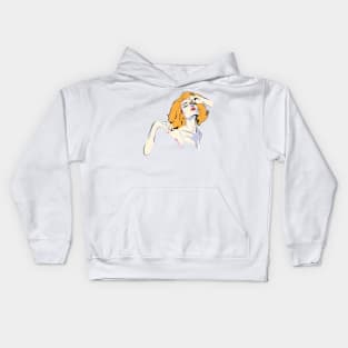 The Blonde Girl Says Hello Kids Hoodie